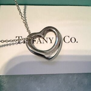 Tiffany & Co. Silver Open Heart Necklace